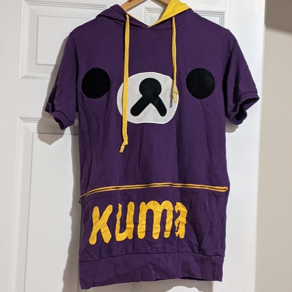 rilakkuma Tops - Rilakkuma short sleeve hoodie with ears